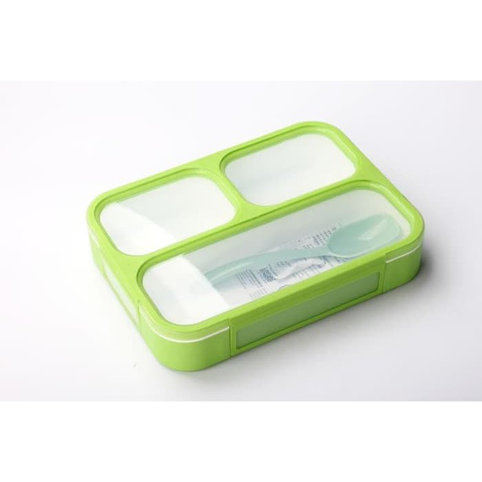 Yooyee Kotak Makan Grid Lunch Box 3 Sekat Anti Bocor BPA FREE kecil