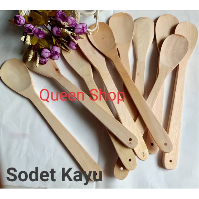 Irus/Sodet Spatula Kayu bulat