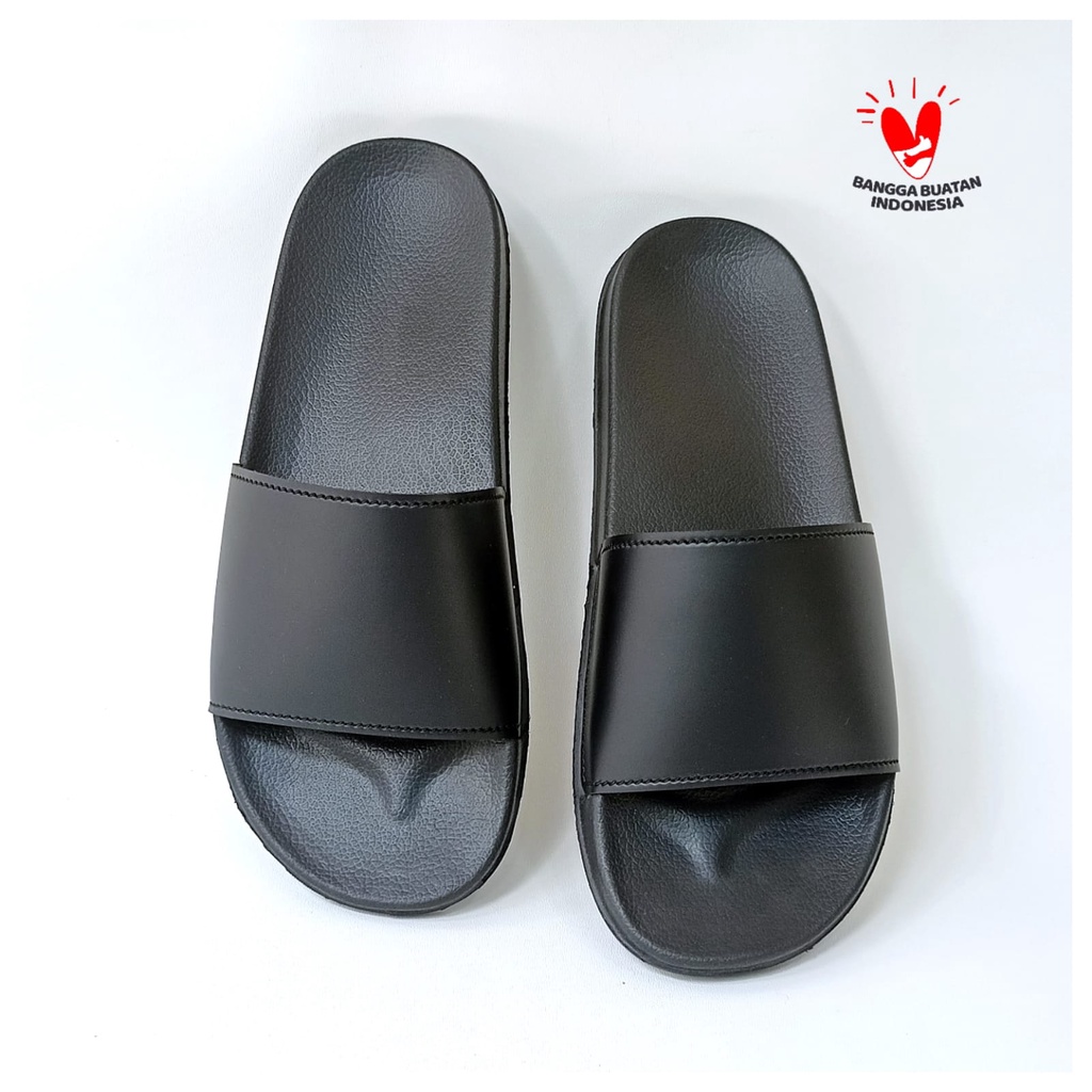 Sandal / Sendal Slide Slop Slip On Flip Flop Polos Anti Selip TIDAK BERAT