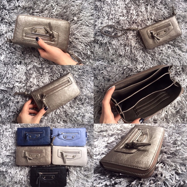 Balenciaga Metallic Edge Long Wallet