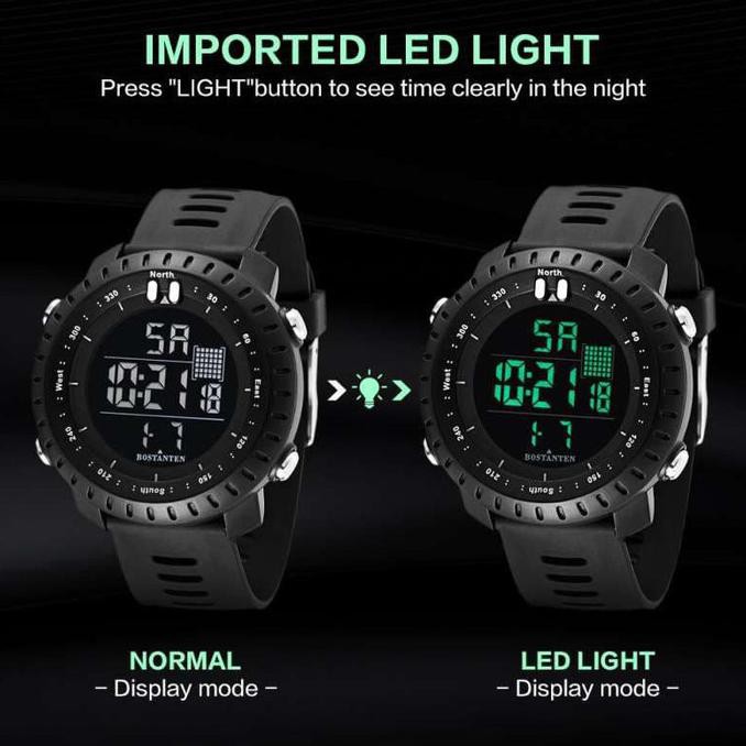 Jam Tangan Pria Anti Air Pria Sport Digital Terbaru BOSTANTEN Original - Hijau