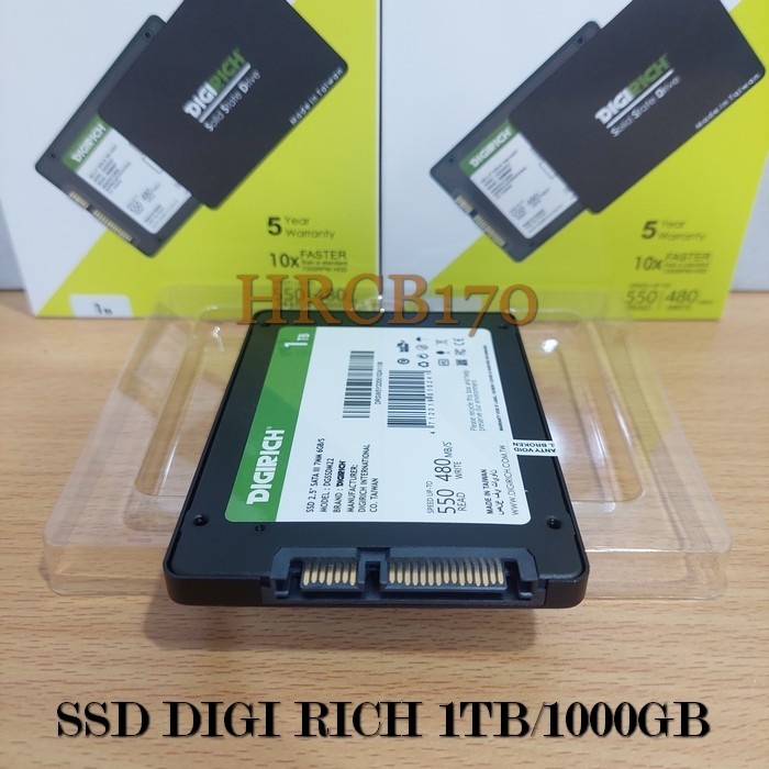 SSD DIGI RICH 1TB / 1000GB 2.5&quot; SLIM 6.0Gb/s SATA 3 Internal SSD -HRCB