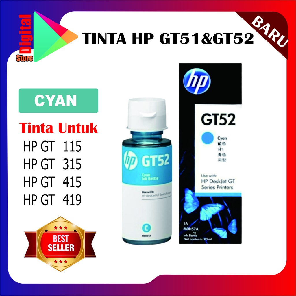 Tinta Printer HP GT-51 GT-52 HP Ink Tank 115 310 315 410 415 319 419 311 316 318 411 412 415 416 418 PREMIUM (COMPATIBLE)