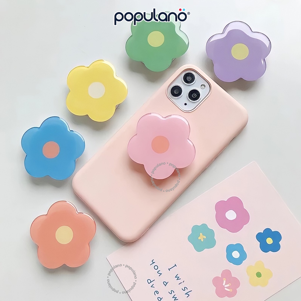 Griptok Resin Flower Universal Korean Phone Holder Bunga Pop Grip Tok Socket Hp