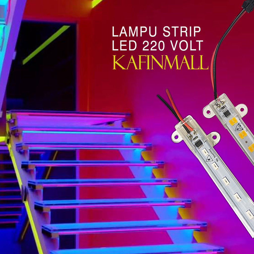 LAMPU LED STRIP Tube Light AC220V  TUBE BAR LAMP 100CM Dekorasi Rumah