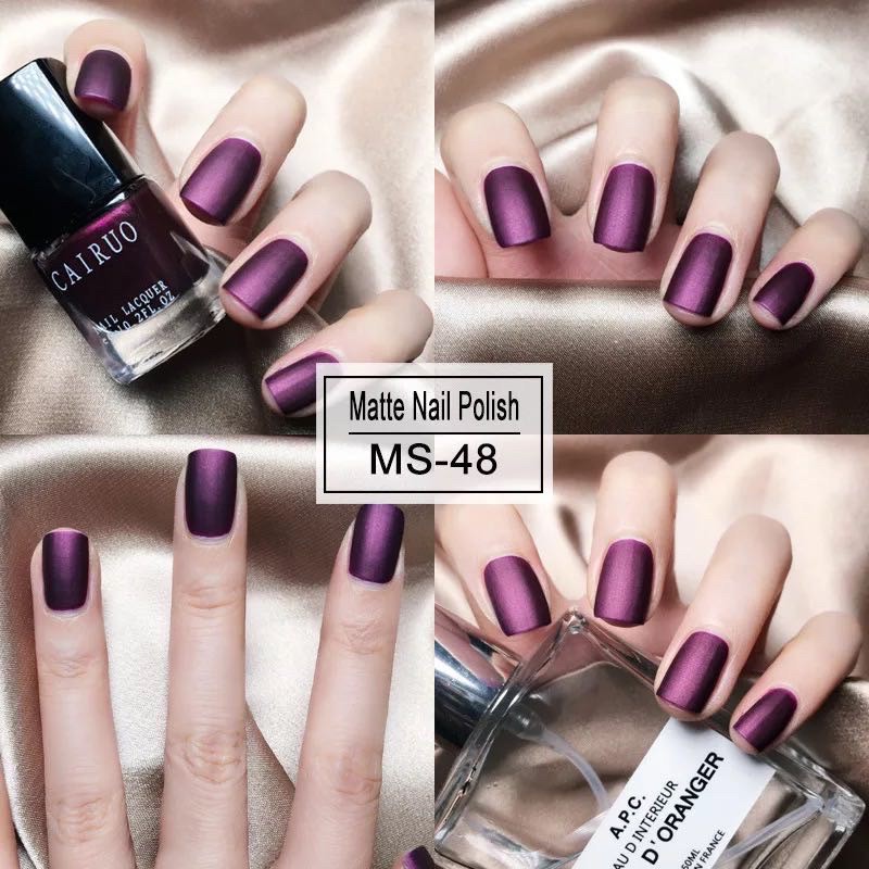 CAIRO MATTE NAIL POLISH NON PEEL OFF PREMIUM / kutek doff matt non peel off nail TIDAK BERACUN HALAL