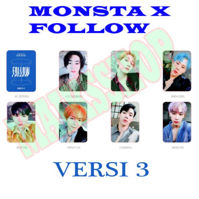 Monsta X Follow Photocard Kpop