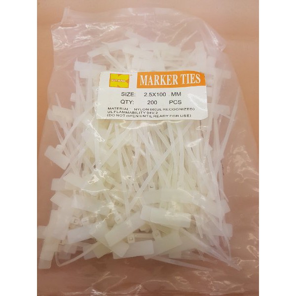 

Baru HARGA HEMAT Pengikat Kabel Ties dengan Label Nama Tag 2 5x100mm Termurah