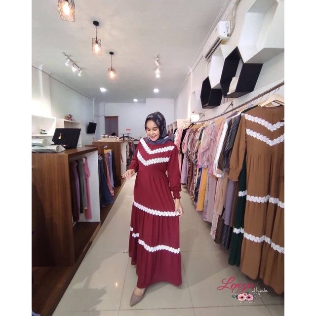 gamis ceruty renda