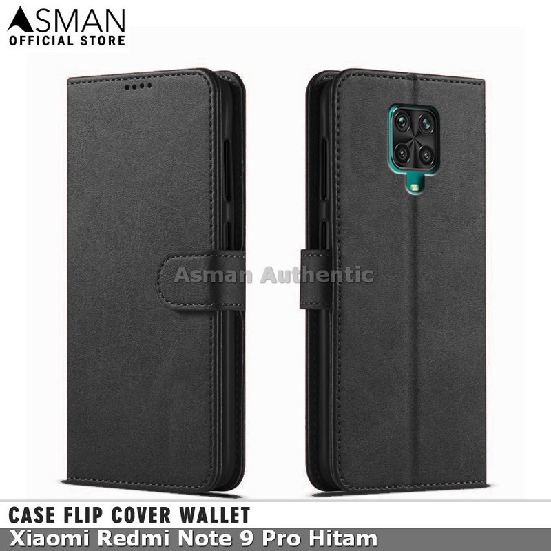 Asman Case Xiaomi Redmi Note 9 Pro Leather Wallet Flip Cover Premium Edition