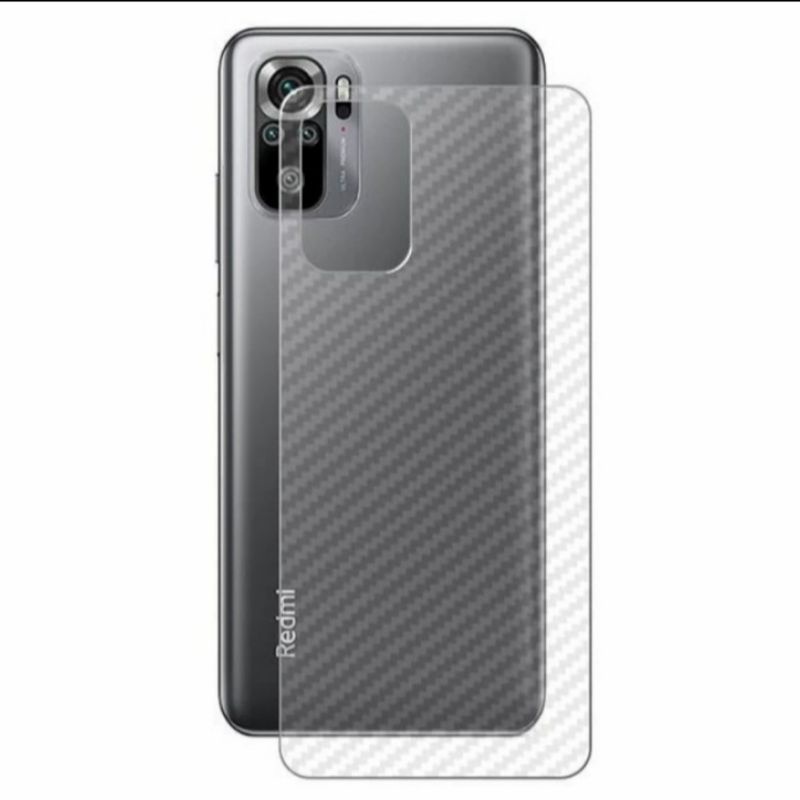 Redmi 10 skin carbon anti gores belakang karbon