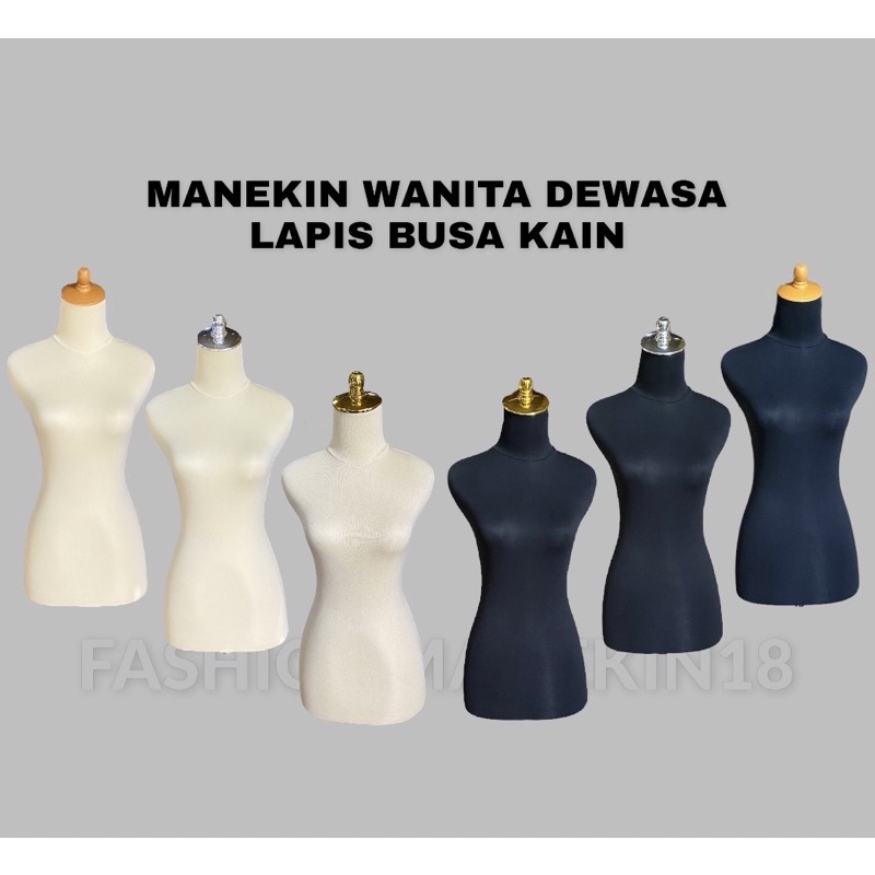 Jual MANEKIN WANITA SETENGAH BADAN DRESS LAPIS BUSA - PATUNG BAJU CEWEK