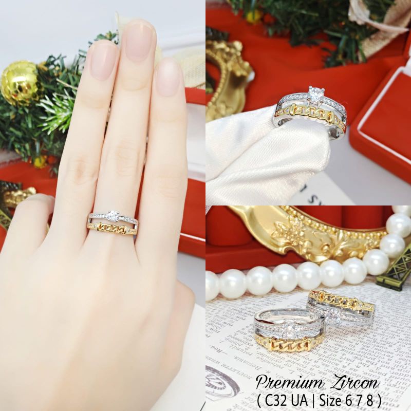 Cincin Wanita Permata Zircon C32 UA