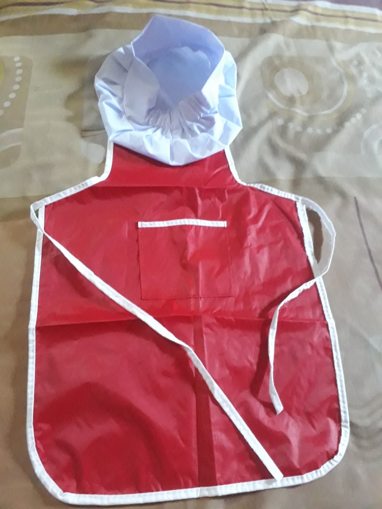 ✔️✔️cod Celemek Anak Apron Anak Dan Topi Chef  Termurah