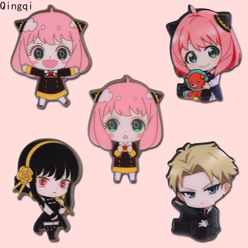 Bros Pin Enamel Desain Kartun Anime Spyxfamily Anya Forger Untuk Anak