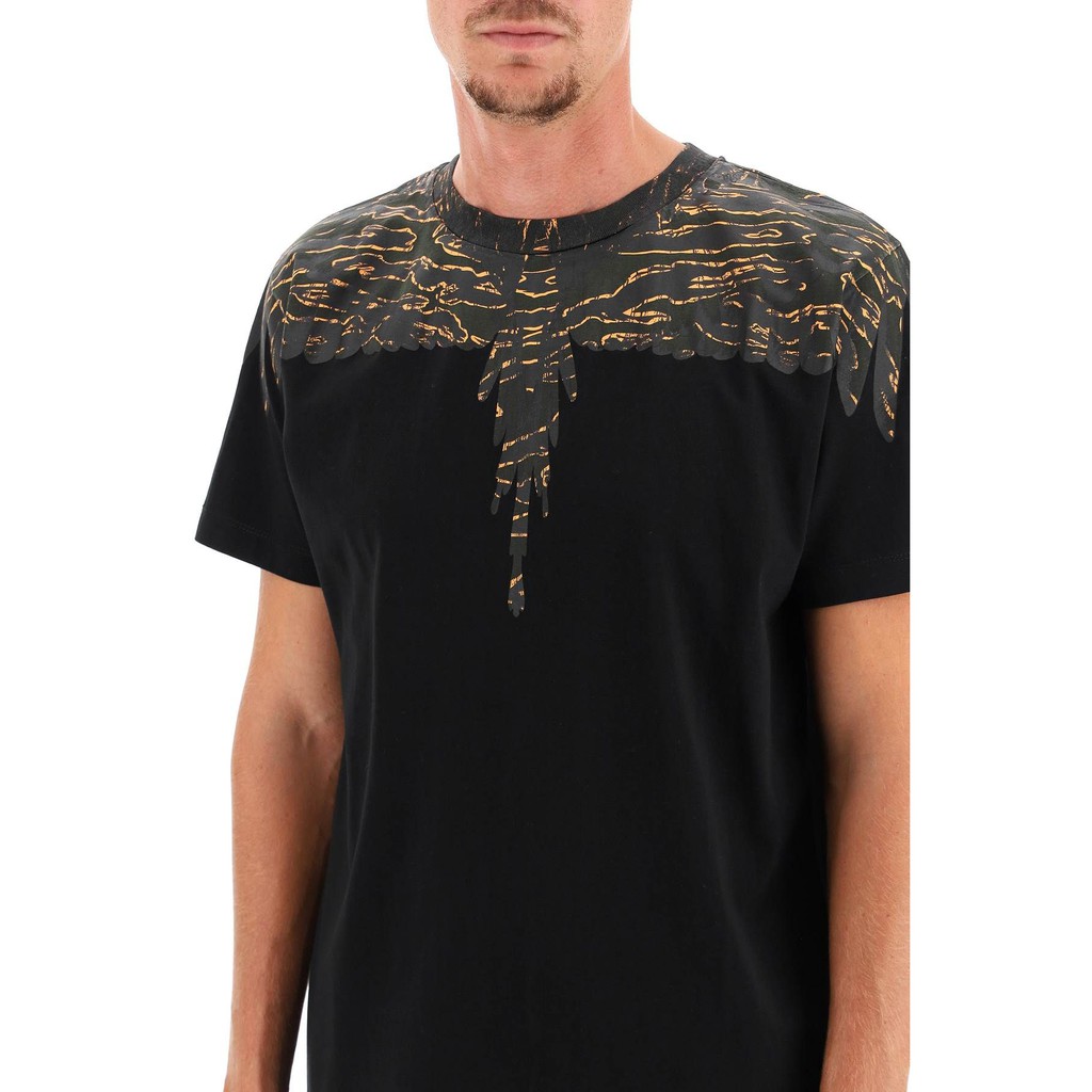 Marcelo Burlon FW21 Camou Wings Tee Black/Army 100% Authentic