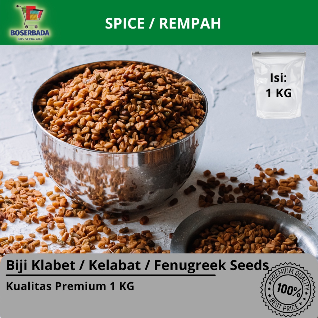 Jual Biji Klabet / Kelabat / Fenugreek Seeds 1 KG / Methi / Hulbah