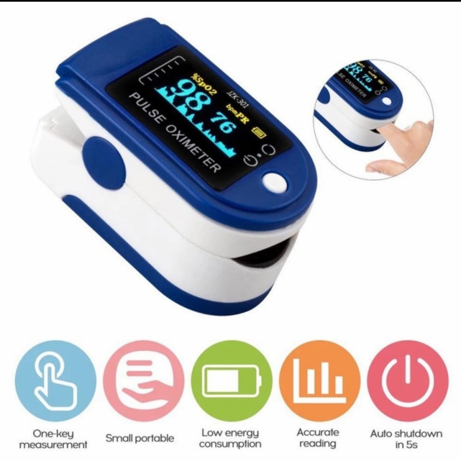 Pulse Oximeter Fingertrip Alat Ukur Saturasi Oksigen oxygen LK88 LK-88