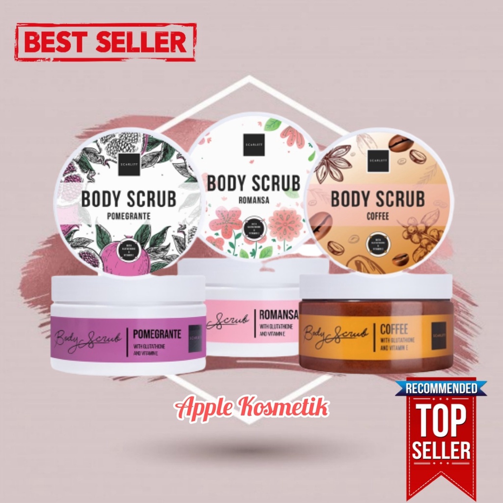 [ 1Kg = 6Pcs ] LULUR BULAT SCARLETT / BDOY SCRUB BULAT SCARLET (BPOM)