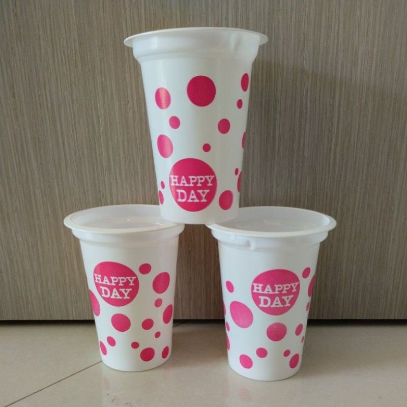 Jual Cup Polkadot/Cup Plastik bola bola/Cup es buah/Cup jelly/Cup ...