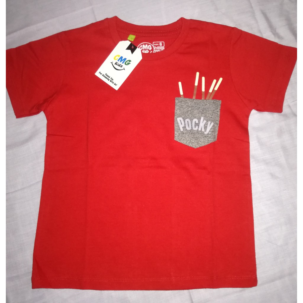 Jual Kaos Anak CMG Kids Pocky Merah Jabodetabek