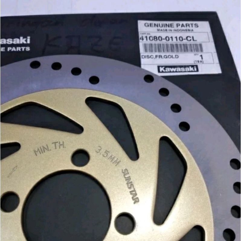 Piringan rem cakram disk disc depan kaze original kawasaki genuine parts 410800110cl