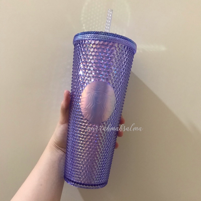 Starbucks studded bling translucent blue tumbler (ready stock)