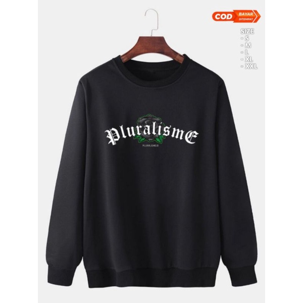 Sweater "Pluralisme"distro keren/Hoodie pluralisme ngetren/jaket pluralisme