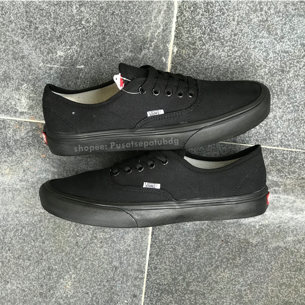 TERMURAH!! &gt;&gt; VANS AUTHENTIC ALL BLACK WAFFLE DT .,..,.,,,,.,