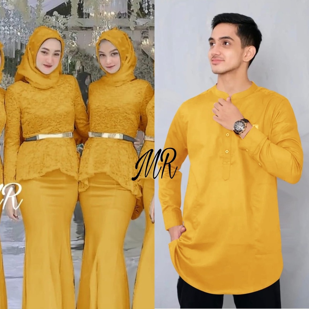 PCS CP KAHIYANG FASHION PAKAIAN COUPLE PASANGAN KOKO DAN GAMIS MAXY MR