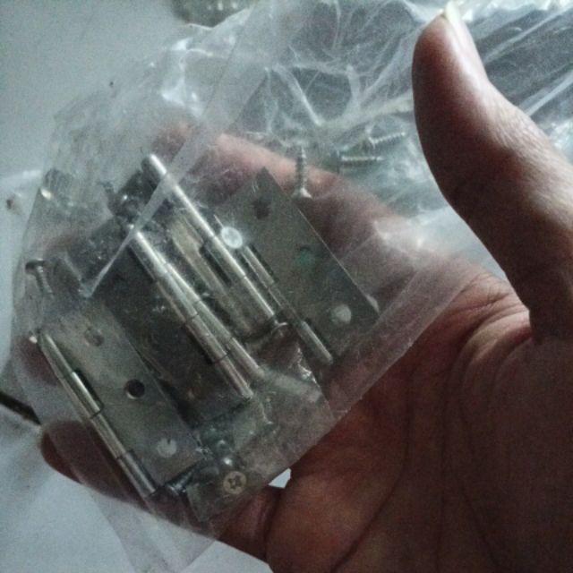 Engsel Kupu Mini Kecil 2 Stainless Pintu Lemari Kayu Kotak Box Peti Mgj