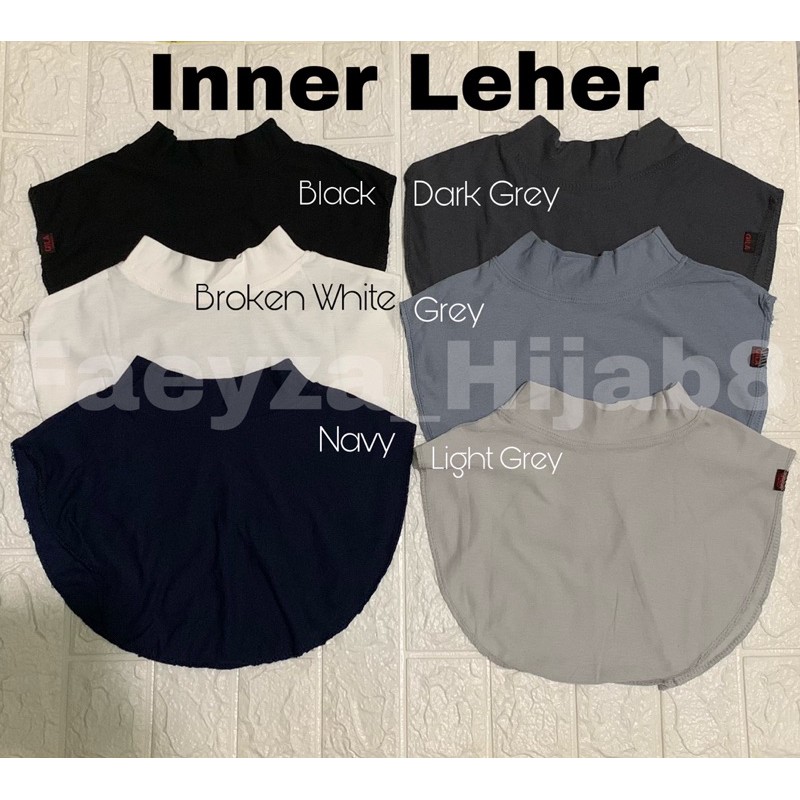 (HABIS) Inner Leher Basic / Dalaman Hijab / Ciput Leher Dada
