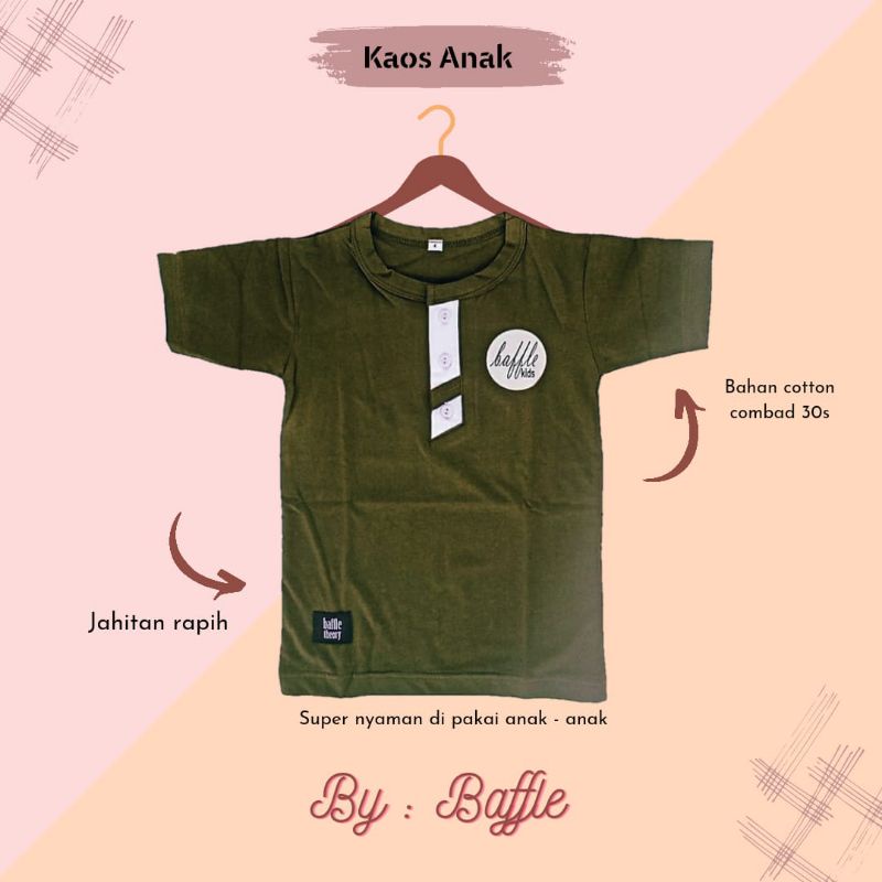 Baju/kaos distro anak laki laki dan perempuan/Baffle/unisex/ baju/motif