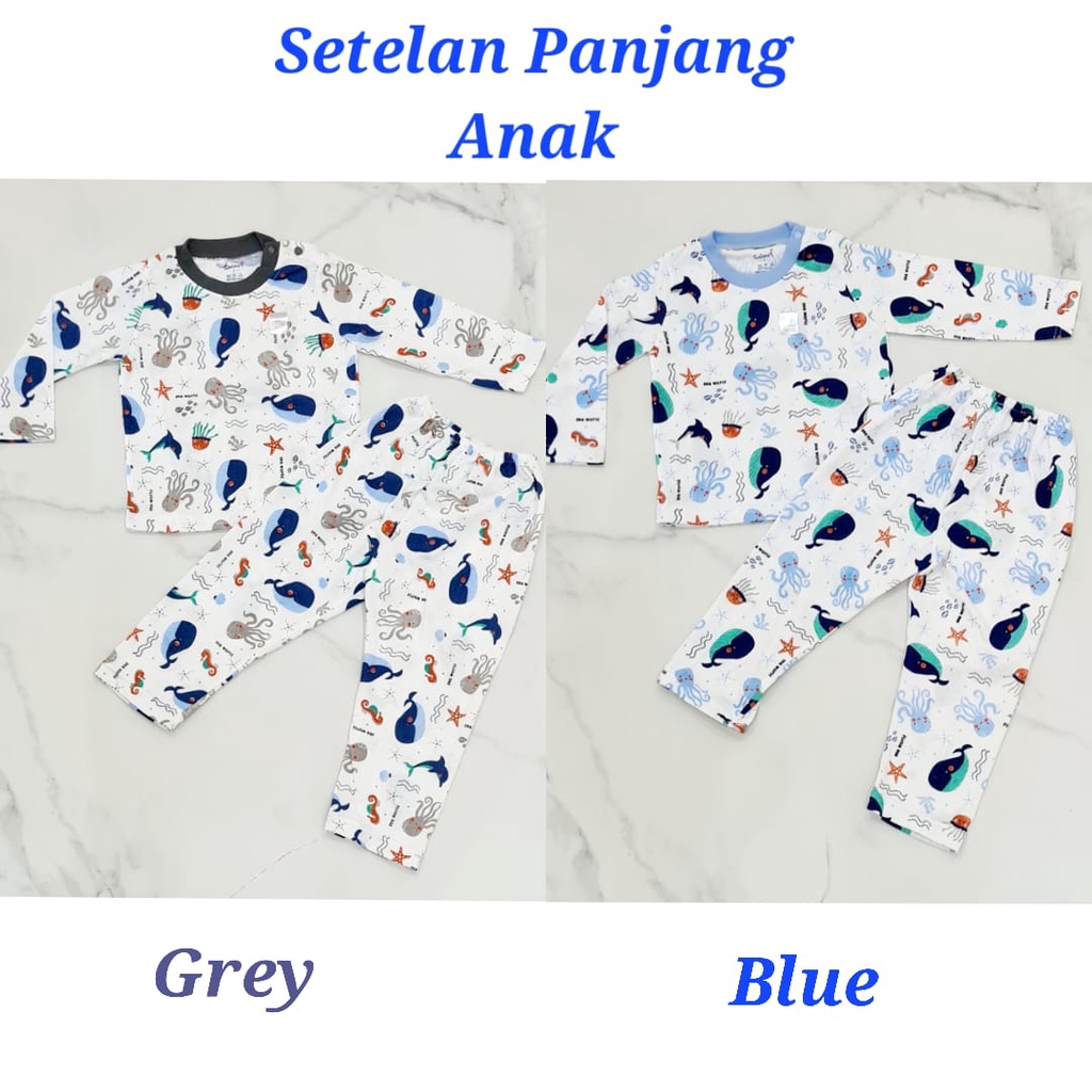 Setelan panjang anak laki-laki perempuan PJ-08/piyama anak laki-laki perempuan/set panjang bayi laki-laki perempuan