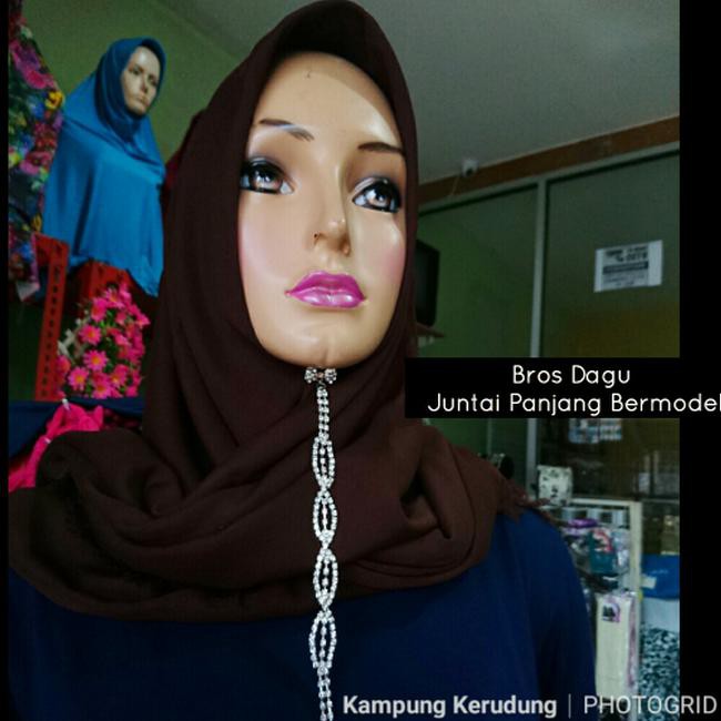 Bros Dagu Juntai Panjang Mewah Bermodel Aksesoris Jilbab Hijab Pasmina NEW