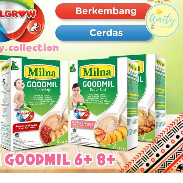 ➩ MILNA GOODMIL Bubur Bayi goodmill 6 bulan 8bulan 6+ 8+ Makanan Bayi Cereal Bayi Bubur Tim bubur ba