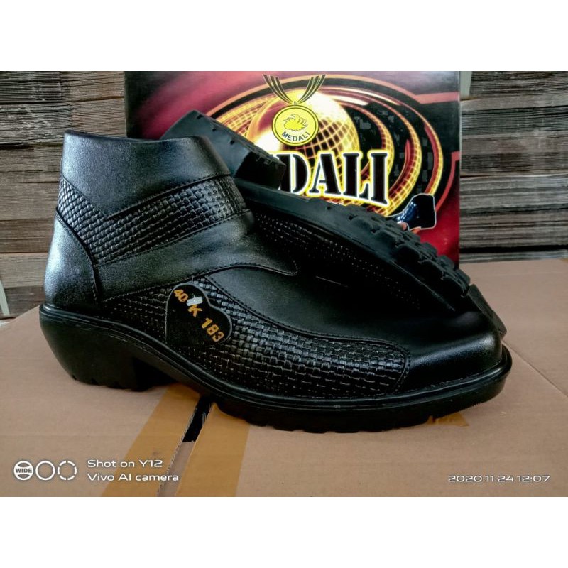 SEPATU KULIT PRIA SEPATU PDH BOOTS PRIA POLRI/POLISI/TNI/SATPAM/SECURITY/TENTARA/DINAS/KERJA/KANTOR/PNS/PEGAWAI
