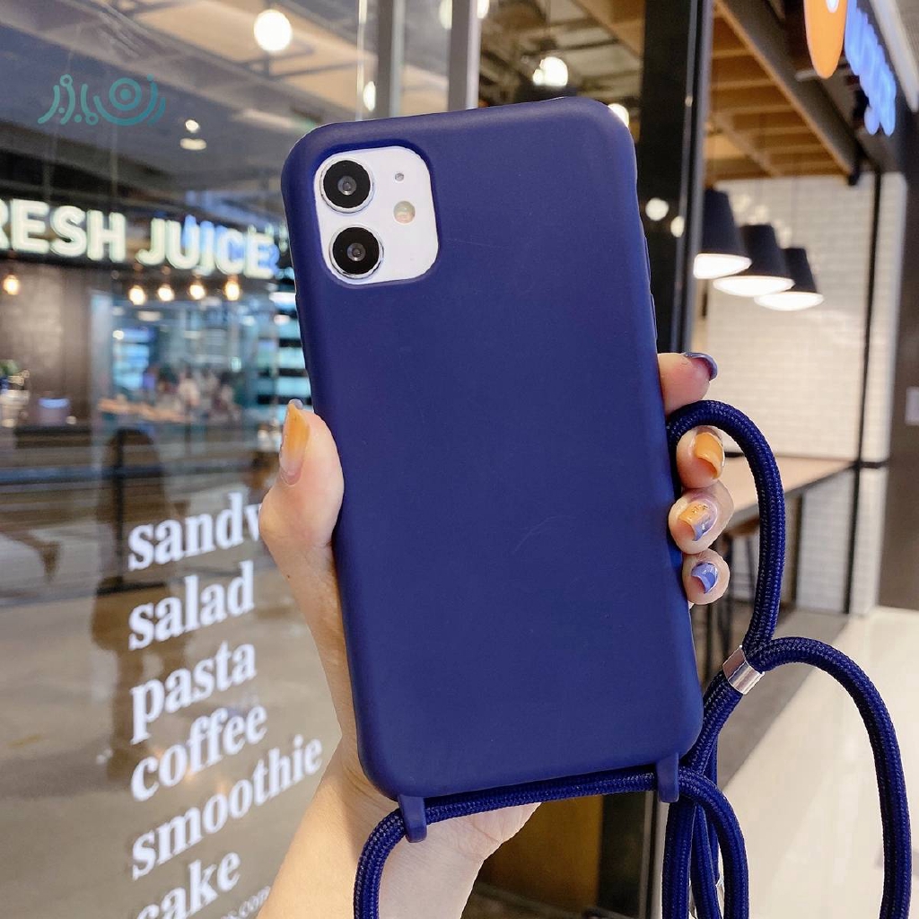 Casing Warna Permen Dengan Tali Lanyard Untuk Iphone 11 Pro Max Ip6S Ip7 8plus7plus Ipx Xr Xs Max Se 2020