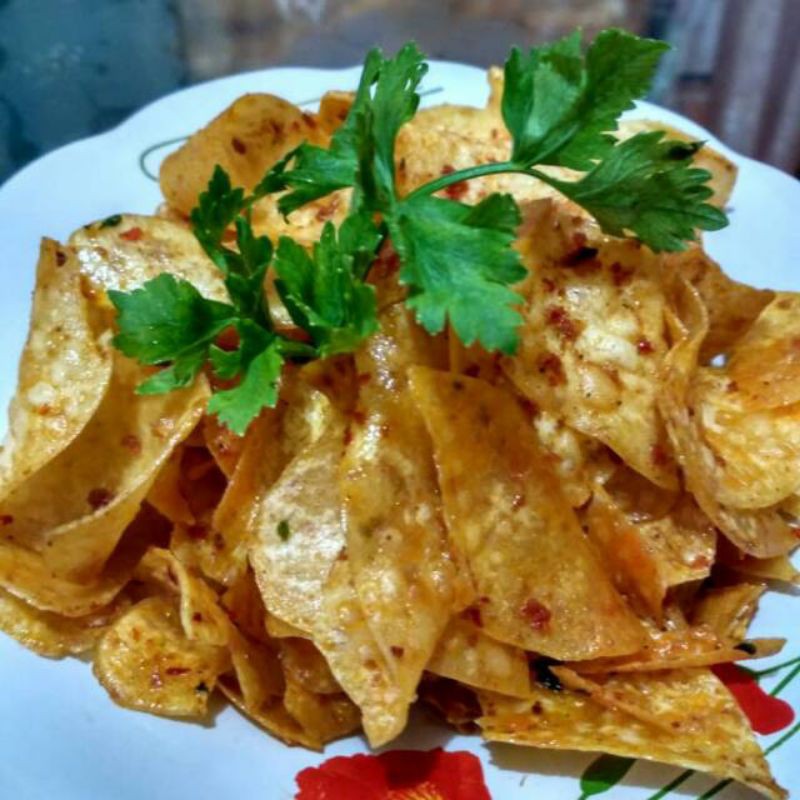 

kripik talas/kerupuk talas balado