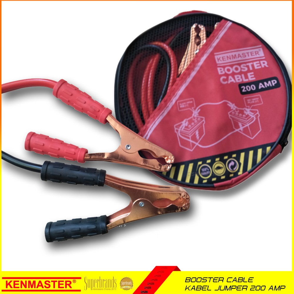 Kenmaster / Booster Cable 200 Amp - 2 m / Kabel Jumper Aki / Jumper Aki / Aksesoris Mobil / DSM