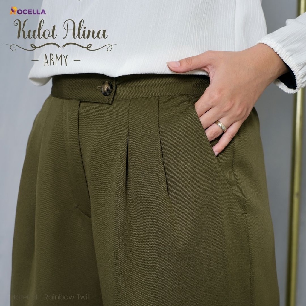 CELANA PANJANG WANITA POLOS MODEL KULOT CELANA KULOT POLOS - Rocella Kulot Alina-2