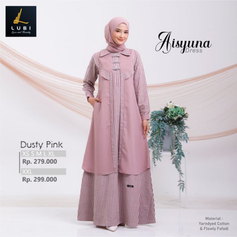 GAMIS AISYUNA NONSET HIJAB || LUBI