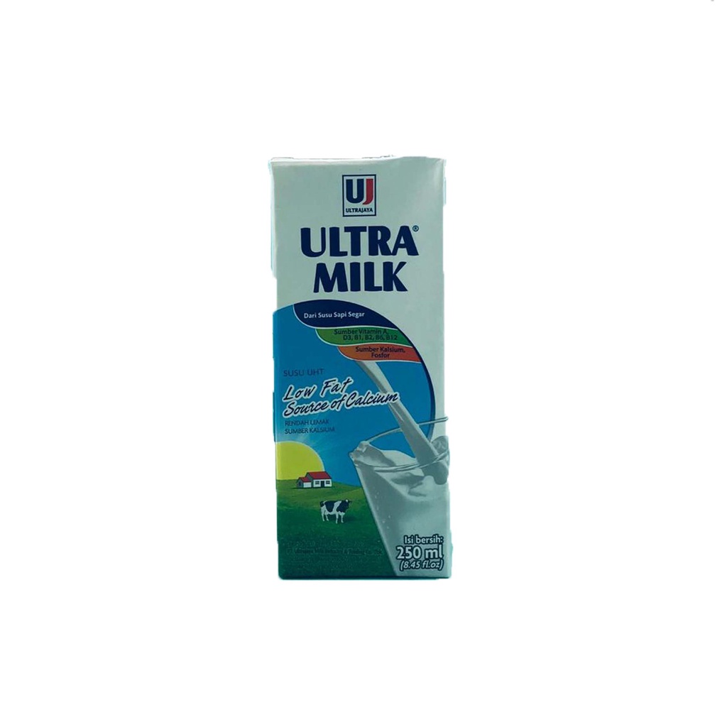 Ultra Milk * Susu UHT * Rendah Lemak * 250ml