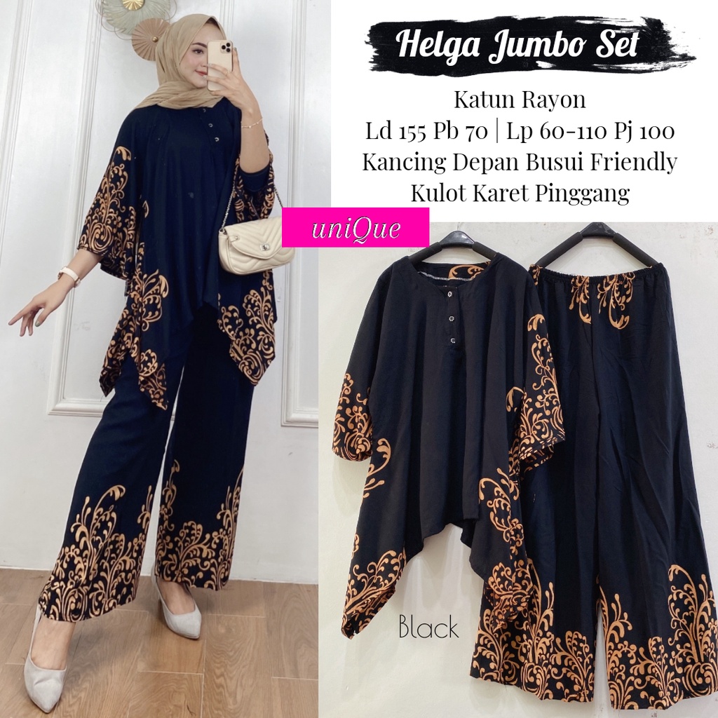 Setelan Tie Dye Kekinian Set Rayon Helga Big Set Jumbo Ld 155