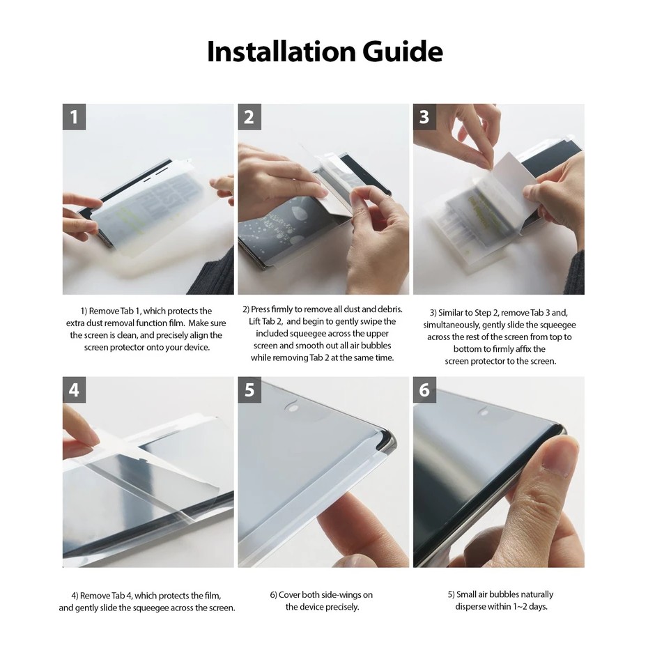 Ringke Samsung Galaxy Note 10+ DualEasyWing Full Glue Screen Protector Anti Gores Screen Guard