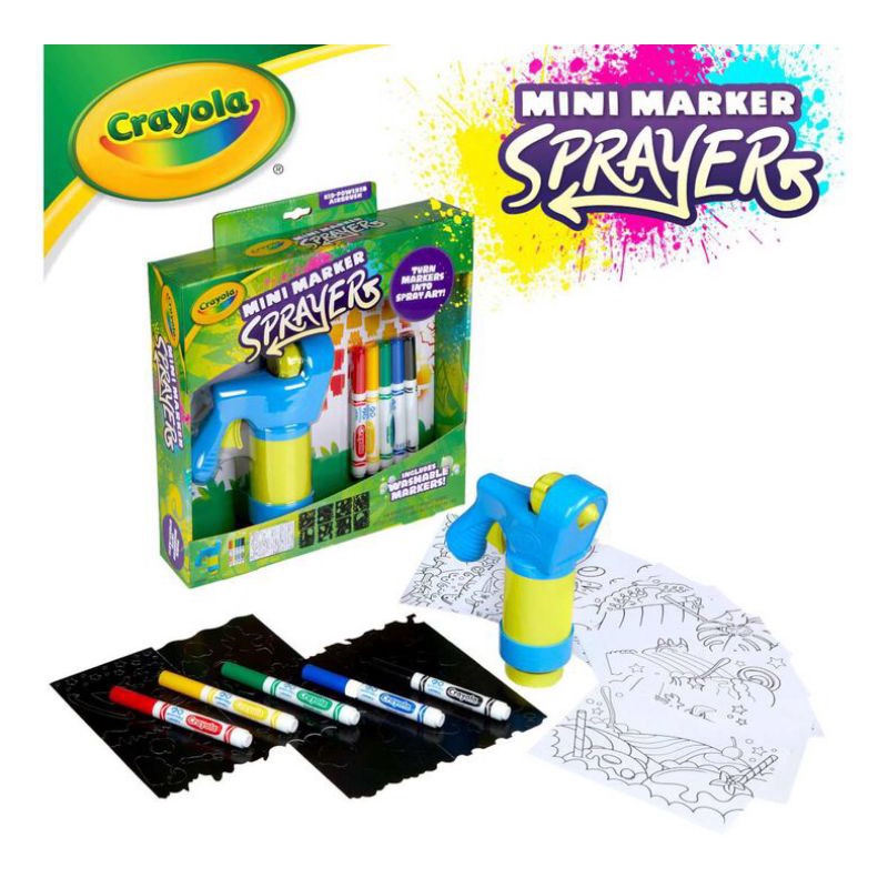 

Crayola Mini Marker Sprayers / Airbursh Kit / Washable Markers Playset