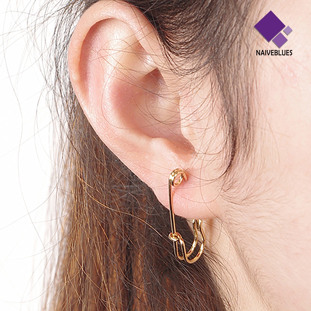 1 Pasang Anting Stud Bahan Tembaga Untuk Wanita