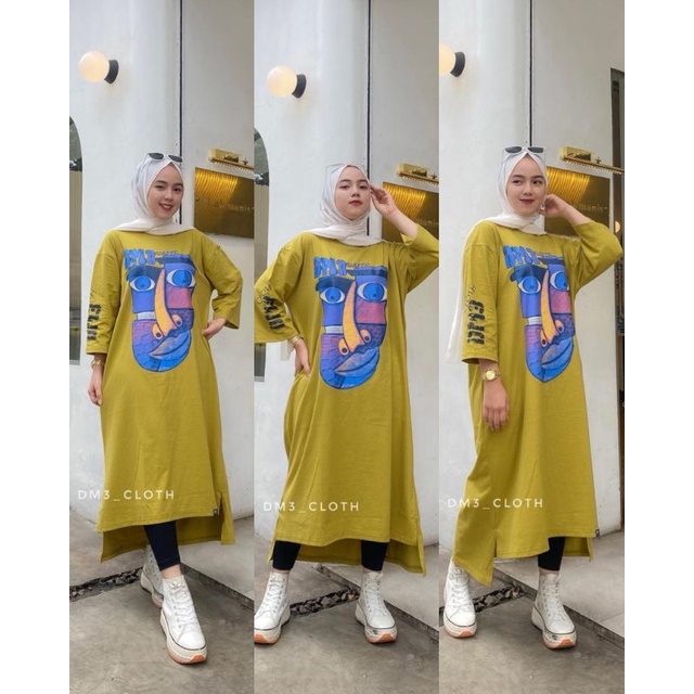VRN ID- 100% ORIGINAL DM3/LONG TUNIK KAOS DM3/LONG TUNIK/LONG TUNIK JUMBO/LONG TUNIK PREMIUM
