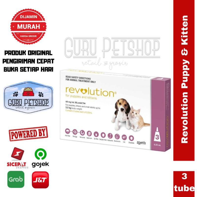 Revolution Pink For Kitten &amp; Puppy &lt;5lbs / Obat Tetes Kutu Kitten Puppy / Obat Kutu Revolution Mauve