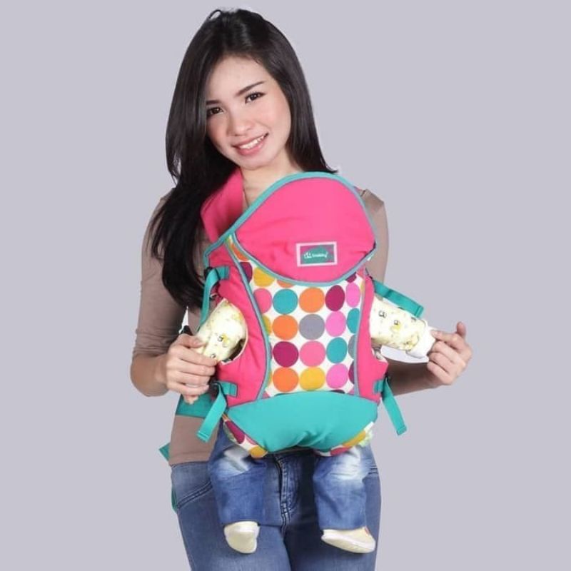 SNOOBY - Gendongan Ransel Bayi Depan Color Marbles TPG1041